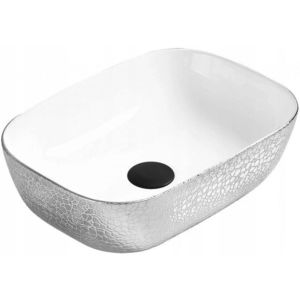 MEXEN - Rita umývadlo na dosku 45 x 32 cm biele / strieborné 21084555 vyobraziť