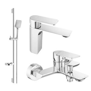 MEXEN/S - Alexa SET umývadlová + vaňová batéria s príslušenstvom DS62, chróm 71203DS62-00 vyobraziť