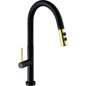 MEXEN MEXEN - Ava drezová batéria, čierna / zlatá 672800-75 vyobraziť