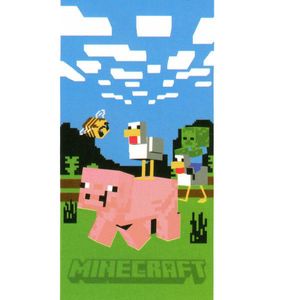 Carbotex Detská osuška Minecraft Prasa a Kačica, 70 x 140 cm vyobraziť
