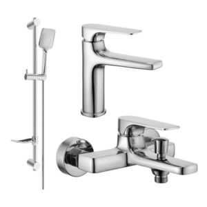 MEXEN/S - Lynx DF62 Set umývadlovej a vaňovej batérie s príslušenstvom, chróm 745903DF62-00 vyobraziť