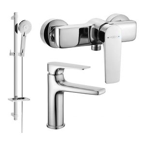 MEXEN/S - Lynx DQ40 SET umývadlová batéria + sprchová s príslušenstvom, chróm 745904DQ40-00 vyobraziť