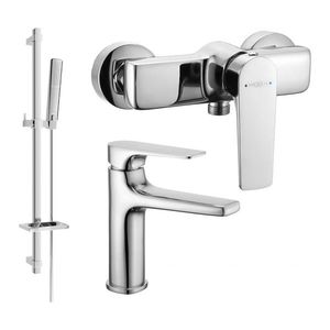 MEXEN/S - Lynx DQ72 SET umývadlová batéria + sprchová s príslušenstvom, chróm 745904DQ72-00 vyobraziť