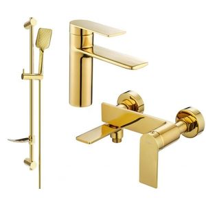 MEXEN/S - Zero SET umývadlová + vaňová batéria s príslušenstvom DF62, zlatá 71103DF62-50 vyobraziť