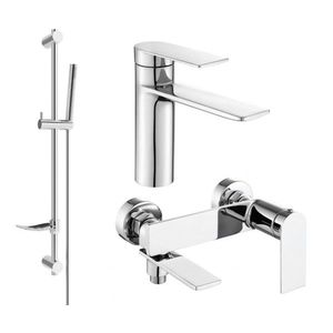 MEXEN/S - Zero SET umývadlová + vaňová batéria s príslušenstvom DF70, chróm 71103DF70-00 vyobraziť