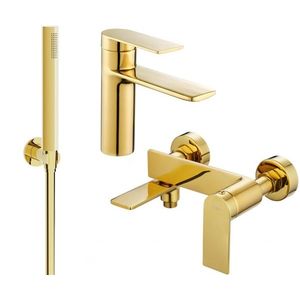 MEXEN/S - Zero SET umývadlová + vaňová batéria s príslušenstvom R70, zlatá 71103R70-50 vyobraziť