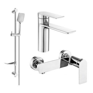 MEXEN/S - Zero SET umývadlová + sprchová batéria s príslušenstvom DF62, chróm 71104DF62-00 vyobraziť