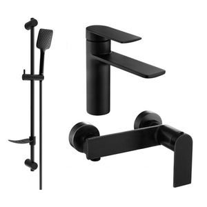 MEXEN/S - Zero SET umývadlová + sprchová batéria s príslušenstvom DF62, čierna 71104DF62-70 vyobraziť