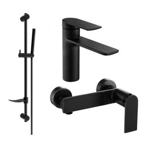 MEXEN/S - Zero SET umývadlová + sprchová batéria s príslušenstvom DF70, čierna 71104DF70-70 vyobraziť