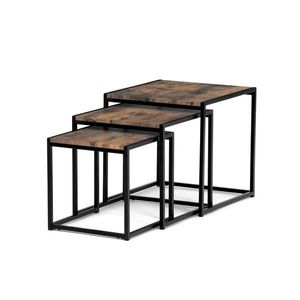 Súrpava konferenčných stolíkov, staré drevo, 3 ks vyobraziť