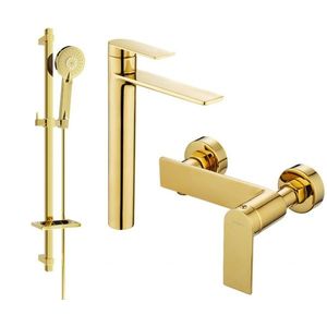 MEXEN/S - Zero SET umývadlová + sprchová batéria s príslušenstvom DQ40, zlatá 71114DQ40-50 vyobraziť