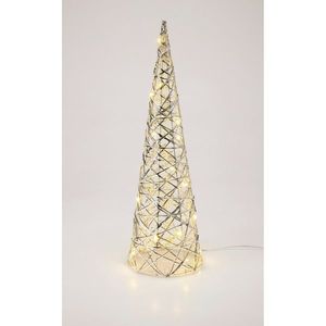 Vianočný svietiaci kužeľ Silver, 60 x 16 cm, 30 micro LED, na batérie vyobraziť