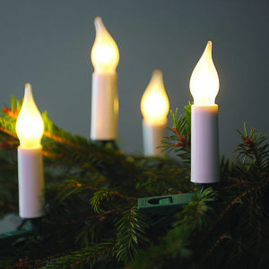 Svetelná reťaz Plameň biely, 16 LED žiaroviek Filament, základná vyobraziť