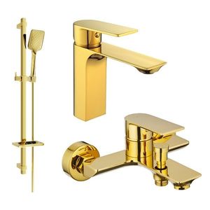 MEXEN/S - Alexa SET umývadlová + vaňová batéria s príslušenstvom DQ62, zlatá 71203DQ62-50 vyobraziť
