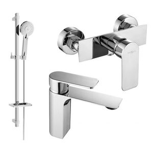 MEXEN/S - Alexa SET umývadlová + sprchová batéria s príslušenstvom DQ40, chróm 71204DQ40-00 vyobraziť