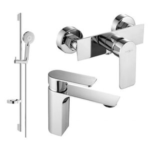 MEXEN/S - Alexa SET umývadlová + sprchová batéria s príslušenstvom DS40, chróm 71204DS40-00 vyobraziť