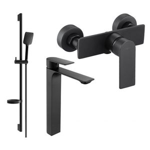 MEXEN/S - Alexa SET umývadlová + sprchová batéria s príslušenstvom DS62, čierna 71214DS62-70 vyobraziť