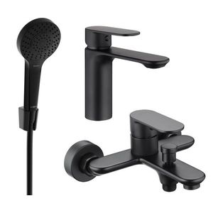 MEXEN/S - Milo R05 SET umývadlová batéria + vaňová s príslušenstvom, čierna 71303R05-70 vyobraziť