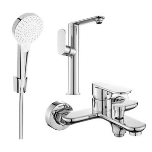 MEXEN/S - Milo R05 SET umývadlová batéria + vaňová s príslušenstvom, chróm 713153R05-00 vyobraziť