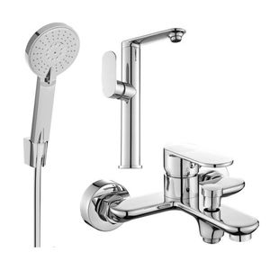 MEXEN/S - Milo R40 SET umývadlová batéria + vaňová s príslušenstvom, chróm 713153R40-00 vyobraziť