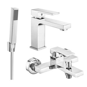 MEXEN/S - Uno R77 SET umývadlová batéria + vaňová s príslušenstvom, chróm 71403R77-00 vyobraziť