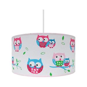 Detský luster OWLS 1xE27/60W/230V biela vyobraziť