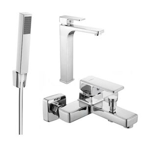 MEXEN/S - Cetus R77 Set umývadlovej a vaňovej batérie s príslušenstvom, chróm 744313R77-00 vyobraziť