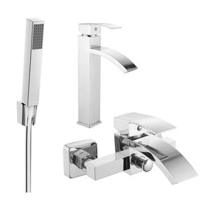 MEXEN/S - Libra R77 Set umývadlovej a vaňovej batérie s príslušenstvom, chróm 745113R77-00 vyobraziť