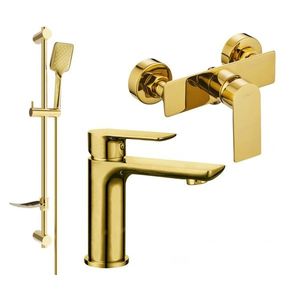 MEXEN/S - Alfa DF62 Set umývadlovej a sprchová batéria s príslušenstvom, zlato 745704DF62-50 vyobraziť