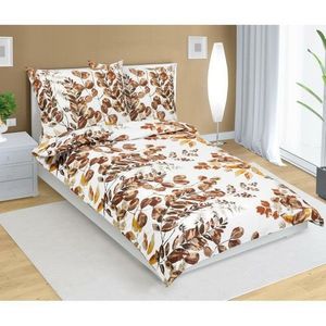 Bellatex Bavlnené obliečky Lupení hnedá, 140 x 220cm, 70 x 90 cm, 140 x 220 cm, 70 x 90 cm vyobraziť