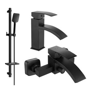 MEXEN/S - Libra DQ62 Set umývadlovej a vaňovej batérie s príslušenstvom, čierna 745103DQ62-70 vyobraziť