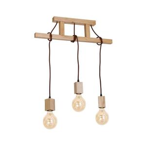 Luster na tyči JACK 3xE27/40W/230V prírodné drevo MLP582 vyobraziť