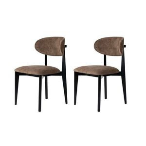 Súprava jedálenských stoličiek Lionte Brown and Black, 2 ks vyobraziť