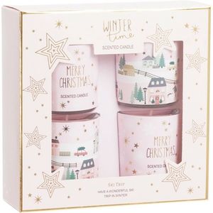 Súprava vonných sviečok Winter Fun, vôňa Pink Fairytale 40 g, 4 ks vyobraziť