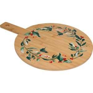 Vianočná servírovacia doštička z bambusu Veniec I vyobraziť