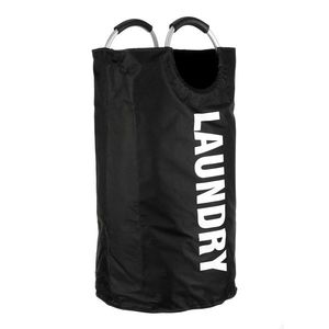 Kôš na bielizeň plátnový LAUNDRY 38 x 38 x 72 cm, čierna vyobraziť