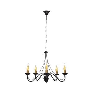 Luster na reťazi MALBO 5xE14/60W/230V W-2910/5 BK+GO vyobraziť