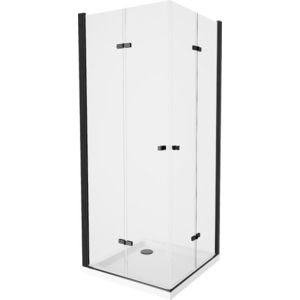 MEXEN/S - Roma Duo sprchovací kút 80x80, transparent, čierna + vanička so sifónom 854-080-080-70-02-4010B vyobraziť