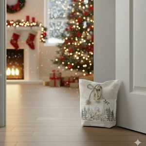 Forbyt Vianočná dverná zarážka Zimná nostalgia, 22 x 23 cm vyobraziť