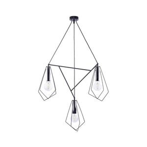 Jupiter 1663 - Luster na lanku KAIR 3xE27/60W/230V čierna/chróm 1663 vyobraziť