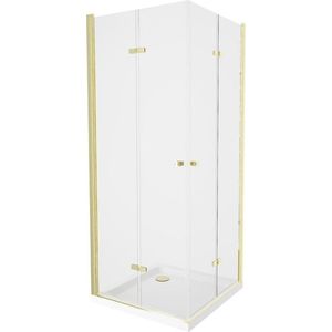 MEXEN/S - Lima Duo sprchovací kút 90x90, transparent, zlatá + vanička so sifónom 856-090-090-50-02-4010G vyobraziť