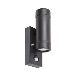 Rabalux 8835 - Vonkajšie nástenné svietidlo so senzorom MEDINA 2xGU10/10W/230V IP44 čierna 8835 vyobraziť