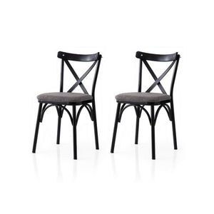 Súprava jedálenských stoličiek Ekol Grey and Black, 2 ks vyobraziť