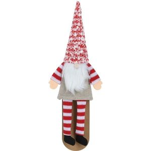 Vianočná dekorácia na fľašu Škriatok, 29 cm, červená vyobraziť