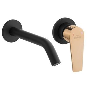 INVENA - Podomietková nástenná batéria MIDNIGHT, čierna / ružové zlato TREND BP-35-U14-V vyobraziť