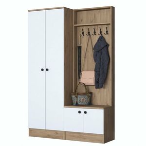 Predsieňová zostava Pone White and Walnut II vyobraziť