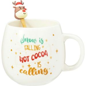 Vianočný hrnček s čokoládou biely vyobraziť