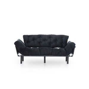 3-miestna pohovka Nitta 185 cm čierna vyobraziť