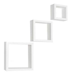 Tempo Kondela Polica Kvadro biela, sada 3 ks vyobraziť