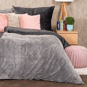4Home Obliečky mikroflanel Stripe sivá, 140 x 200 cm, 70 x 90 cm vyobraziť